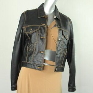 Jean Paul Gaultier Jeans Leather Jacket Size Small